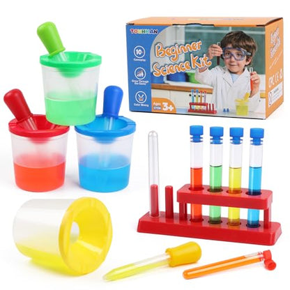 Color Science Test Tubes Droppers for Kids Liquids Pipettes Dropper - style: Beginner science kit
