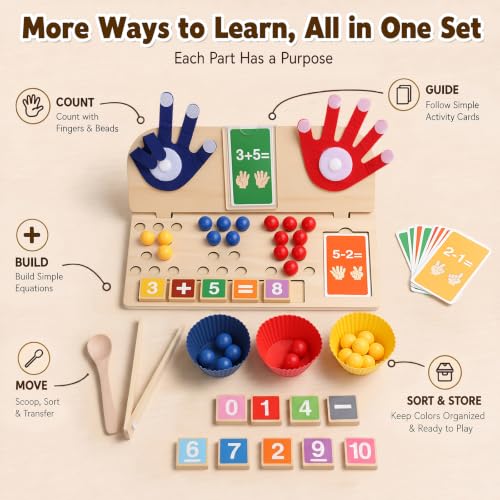 Math Manipulatives Montessori Toys for 3 Year Old Preschool Educational Toy