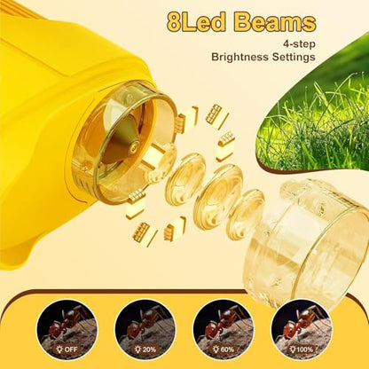 1000X Handheld Digital Microscope for Kids, 2.4" HD Screen, 8 LEDs - color: Bright yellow