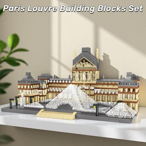 Architecture Louvre Micro Building Blocks Set, 3377pcs