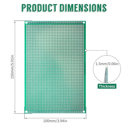 5 Pcs PCB Board, 10x15cm, Tinned Through Holes, Solder-able - size: 100*150mm