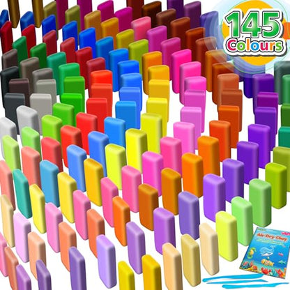 Air Dry Clay 145 Colors, Modeling Clay for Kids, DIY Molding Toy with Tools - color: 145 Colors