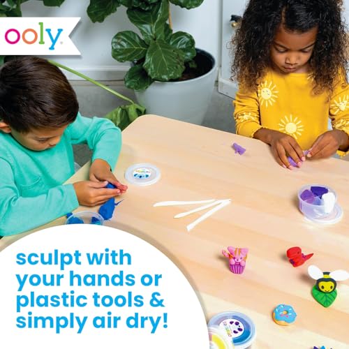 Ooly Creatibles Air Dry Clay for Kids, Includes 10 Reusable Tubs, 40 Colors - style: 40 Colors Deluxe Set