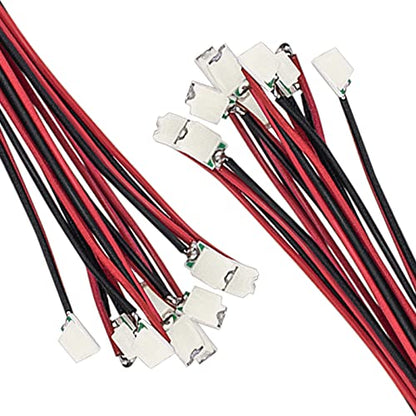 DiCUNO 20pcs Pre-Wired SMD 0805 Light Emitting Diodes, 6.3" Wire, Orange - color: Orange