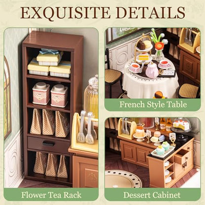 Super Creator-Mini Blocks Model Building Set for Adults, Miniature Plastic House Kit Super Store-Building Blocks Toys for Adults, DIY Crafts/Hobbies for Adults (Sweet Sips Tea) - style: Sweet Sips Tea