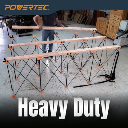 POWERTEC Arachni-Flex Portable Workbench 4x6ft Collapsible Workstand - Heavy Duty Folding Work Table Base, 4500 lbs Capacity 36 Inch Work Height, No Assembly Mobile Work Station w/Carry Strap (71929) - style: 4x6ft Base