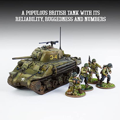 Wargames Delivered - Warlord Games Bolt Action Sherman Tank - British Army 28mm WWII Miniature Tank Set for Tabletop Wargaming - color: Sherman V