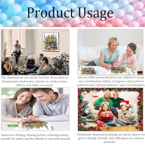 Diamond Art Kits for Adults,Book Flower Diamond Painting Kits 14X14 in - color: Wildflowers Book