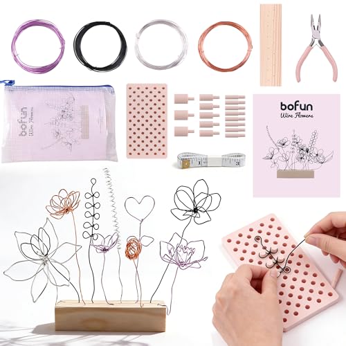 BoFUN Wire Art Flower Craft Kit for Teens & Adults Women Birthday - style: Home Deco