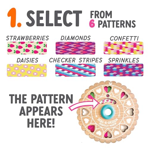 Bright Stripes Dial-A-Design DIY Bracelet Maker Kit with Patterns, Ages 8+ - color: Multicolor, style: Bracelet Maker