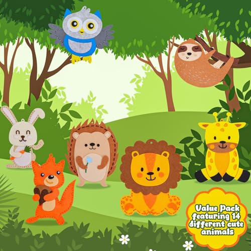 Garma Sewing Kits for Kids Animal Felt Craft Kit for Kids Ages 5-8 8-12 - style: Animal
