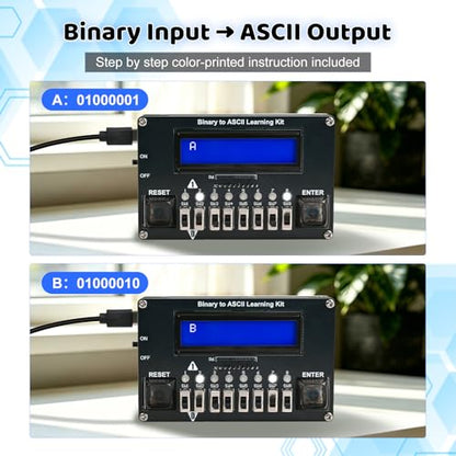 PEMENOL DIY Binary ASCII Code Transmitter Soldering Practice Kit