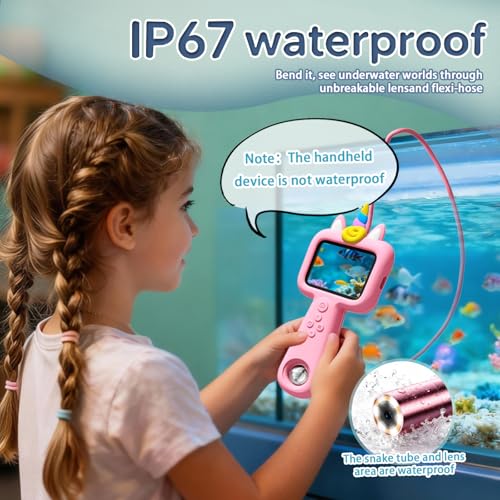 Kids Borescope Camera Toy with Light, STEM Snake Camera with 32GB SD Card