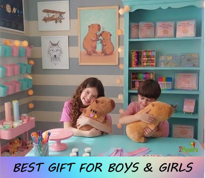 DIY Capybara Toy Plushie Craft Kit, No-Sew Stuffed Animal Kids Art Age 3-8 - style: CAPYBARA