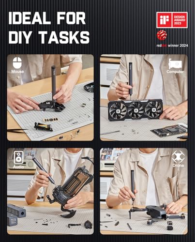 Fanttik E1 Max Electric Screwdriver, 53-in-1 Screwdriver for DIY (Grey) - color: Grey