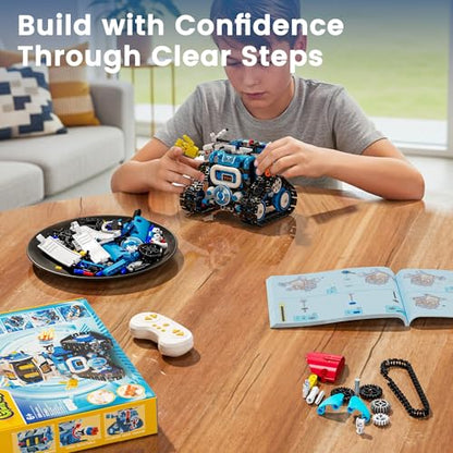 5-in-1 STEM Robotics Kit, APP & Remote Control Robot Building Kit