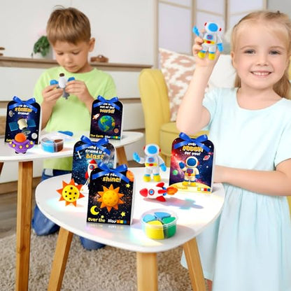 Capoda 18 Sets Outer Space Air Dry Clay Kit for Kids Space Craft Kit Gifts - style: Space