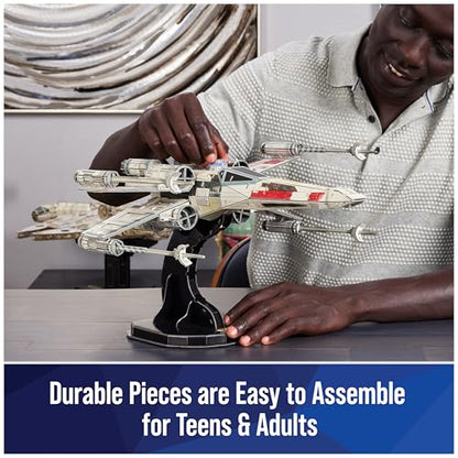 4D Build Star Wars T-65 X-Wing Starfighter 3D Puzzle Model Kit for Adults - style: T-65 X-Wing Starfighter 160 pcs