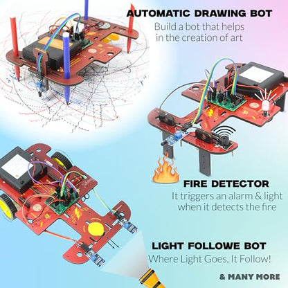 ButterflyEdufields 40in1 STEM Robotics Kits for Kids 8-12 Years | DIY Robots Projects for Kids with Electronics Board & Sensors | Best Educational Homeschooling Gift for 8 10 12 Years | 100+ Parts - style: Robotic Kit For Kids