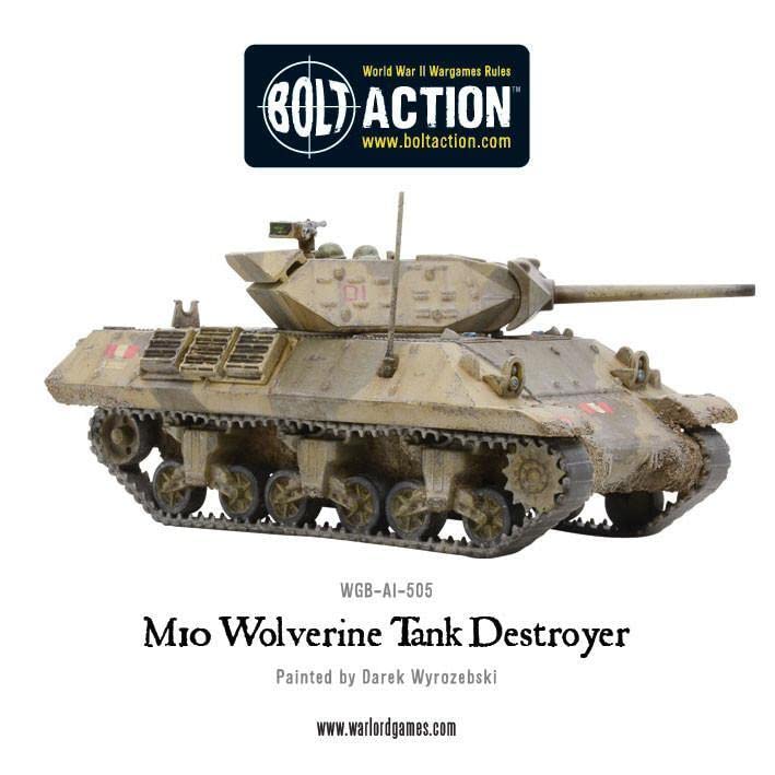 Wargames Delivered - Warlord Games: Bolt Action - M10 Wolverine Tank Destroyer, World War 2 Miniatures, 28mm Scale Army Tank Model for Miniature Wargaming - color: M10 Wolverine Tank Destroyer