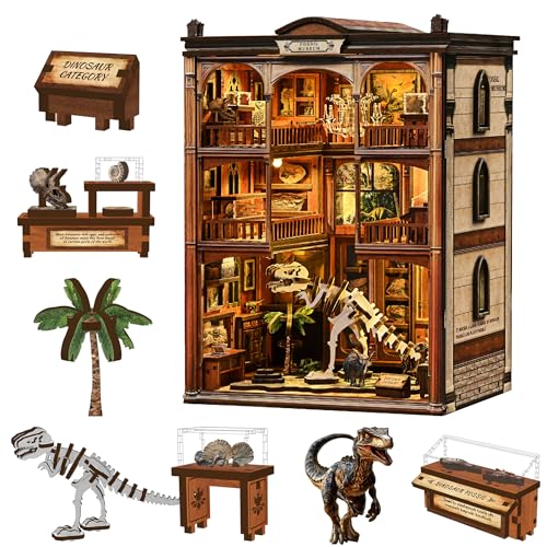 Roroom DIY Miniature House Kit, Prehistoric Fossil Museum Dollhouse Kit - color: Fossil Museum
