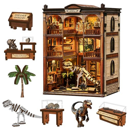 Roroom DIY Miniature House Kit, Prehistoric Fossil Museum Dollhouse Kit - color: Fossil Museum