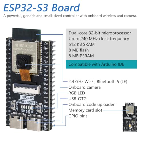 Freenove ESP32 Kit ESP32-S3 Camera Board Ultimate Starter Kit