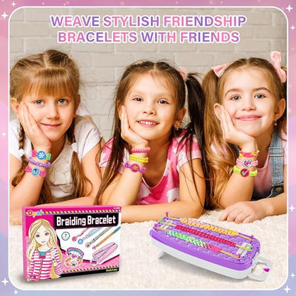 Friendship Bracelet Making Kit for Girls Ages 6-12, DIY Jewelry Craft Toy - color: Purple