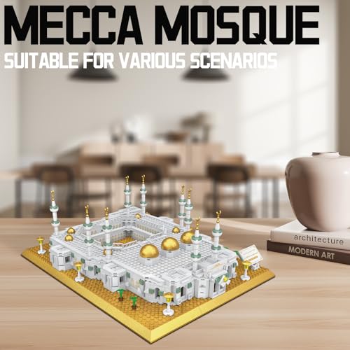 Mecca Mosque Building Model Mini Block Set (1255 Pieces) Muslims Islamic Gift, Famous Building Toy Children and Adult Eid al Fitr Gift - style: Mecca Mosque