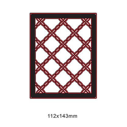 Lapoo Geometric Cutting Die for Scrapbooking - Durable, Cut Stencils for DIY Scrapbook Photo Album Decorative Paper Card, Card Making Supplies (Grid 5.6 x 4.4 in) - style: Grid 5.6 x 4.4 in