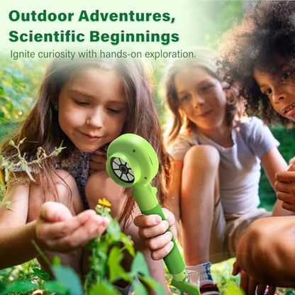 Microscope for Kids with Bug Catcher, 1080P HD Digital Handheld Portable Kids Microscope, 2 in 1 STEM Science Educational Learning Kit Christmas Birthday Gifts Toys for 3-15 Boys & Girls (Green) - color: Bug Catcher & Microscope Kits Green