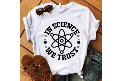 SEC Apparel Science Iron On Patches Decals Transfers Applique Letters for t Shirts Fabric Clothing | (in-Science-we-Trust) - style: In-science-we-trust