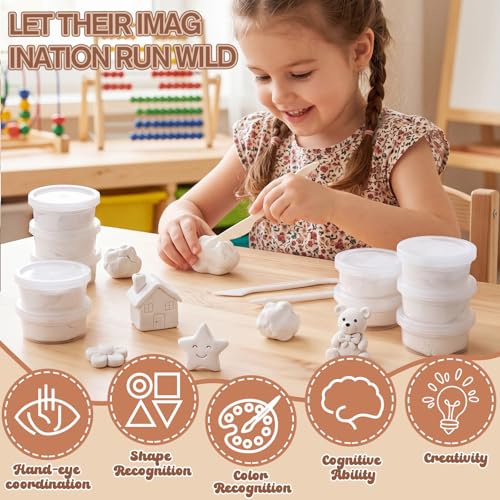 VioraWhite 48 Pcs Air Dry Clay Bulk 1.6lb Modeling Clay Kit,White - color: White