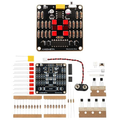 Electronic Dice Soldering Kit DIY LED Random Dice Circuit Kit 555 Timer CD4017, STEM Electronics Project Kit for Beginners Students Adults DIY Learning Kit School Engineering Project