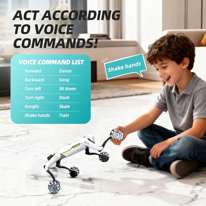Robot Dog - Voice and Remote Control Robotic Pet - color: White