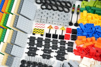 MALEKO Compatible Building Bricks, Wheels and Axles Sets with Baseplates - color: 600pcs