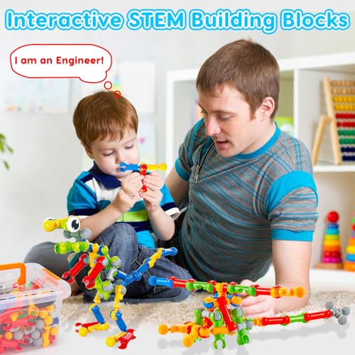 Qirptey Kids STEM Building Toys for 3 4 5 6 7 8+ Year Old Boy Birthday Gift - style: 125 PCS