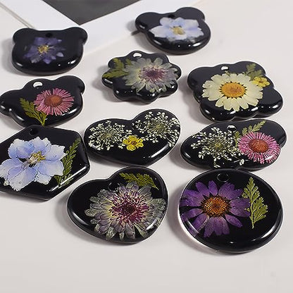 16-Piece Jewelry Mold Set - Oval Pendant, Resin & Clay, 3D & Silicone Molds for Resin Casting & Candle Making - color: pendant-12-pack