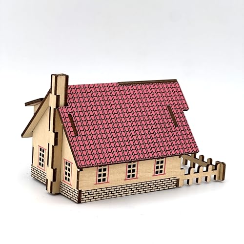 Log Cabin 3D Wooden House Puzzle,DIY Mini Building Model Kit，016 - color: 016