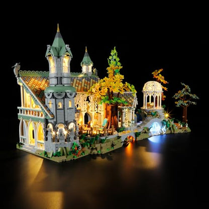 YEABRICKS LED Light for Lego-10316 Lord of the Rings THE Lord of THE Rings: Rivendell Building Blocks Model (Lego Set NOT Included) - style: Only Light RIVENDELL