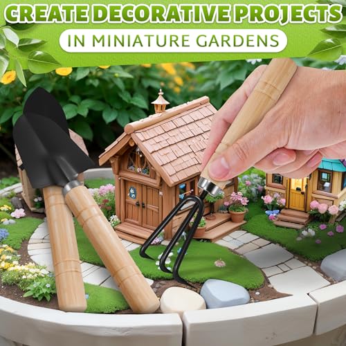 Mini Garden Tools for House Plants, Mini Shovel, Trowel & Hand Rake