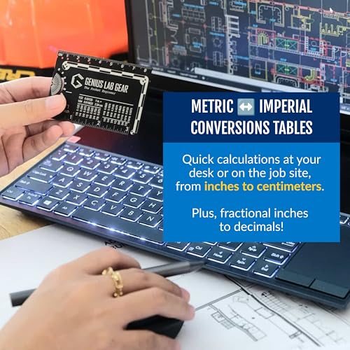 The Authentic Pocket Engineer: Small 3 Inch Metal Engineering Ruler Tool