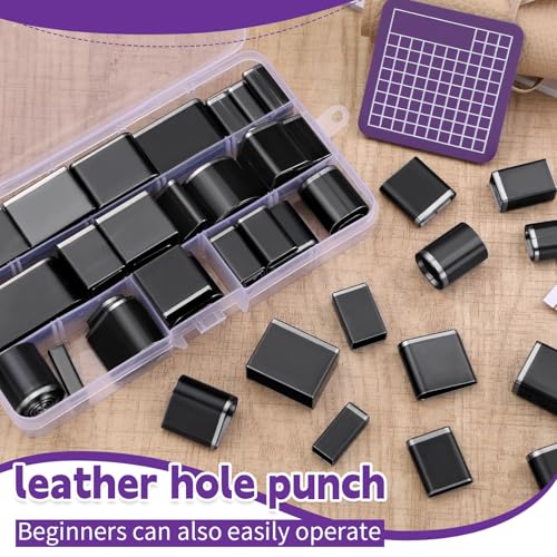 55 Shape Style Hollow Punch Cutter Tool, Leather Punch Die Cutter - size: 55 Shapes