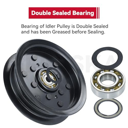 GELASKA 2Pack 532197379 532196106 Idler Pulley for Husqvarna 48" 54" Z254 - color: A2 2x196106