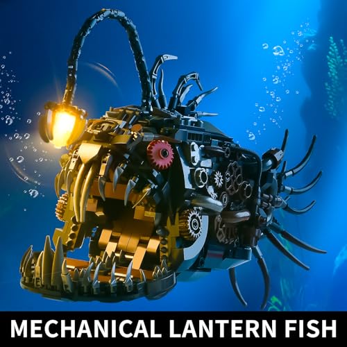 BNG Mechanical Angler Fish Building Set,STEM Toys Gift for Teens Boys 8-14 - style: Fish