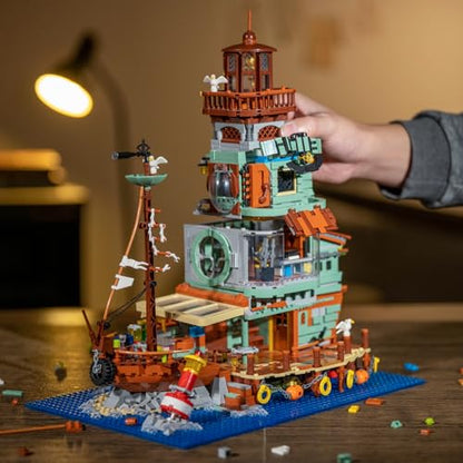 HSANHE Harbour Hotel Mini Bricks Building Kit, Ideas Creative Architecture Building Toys Birthday Gift for Adult Boys Girls -2142 Pieces - color: Harbour Hotel