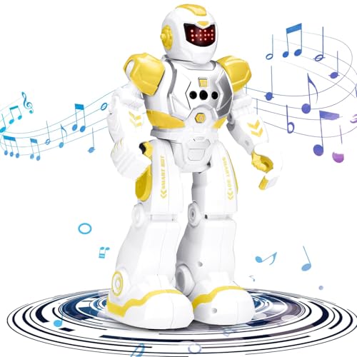 KingsDragon Robots Toy for Kids, RC Robot Gesture Sensing Smart Toy - color: Yellow