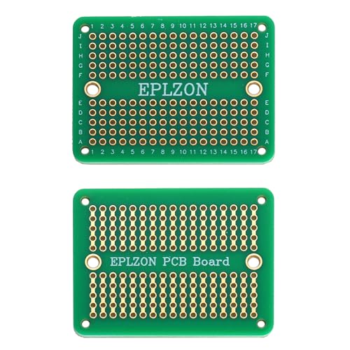 Solderable Breadboard Mini PCB Board Gold-Plated Solder Breadboard for DIY Electronics Projects Apply to Soldering Projects 2.0"x1.5" Mixed Color(Pack of 10 Pcs,Green) - size: Green
