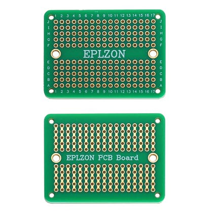 Solderable Breadboard Mini PCB Board Gold-Plated Solder Breadboard for DIY Electronics Projects Apply to Soldering Projects 2.0"x1.5" Mixed Color(Pack of 10 Pcs,Green) - size: Green