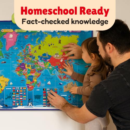 BEST LEARNING i-Poster My World - Interactive Talking World Map for Kids - style: World Map